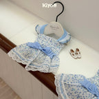 Polka Dot Shirred Skirt