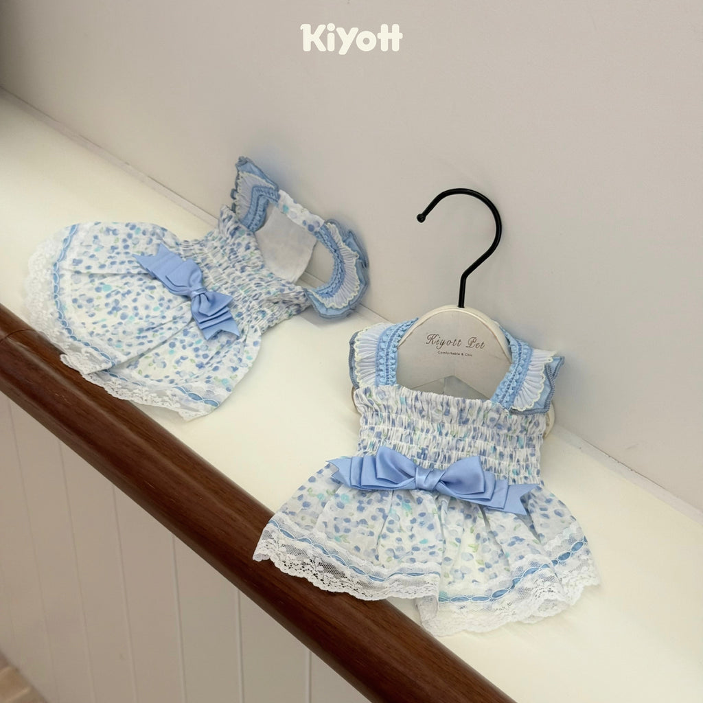 Polka Dot Shirred Skirt