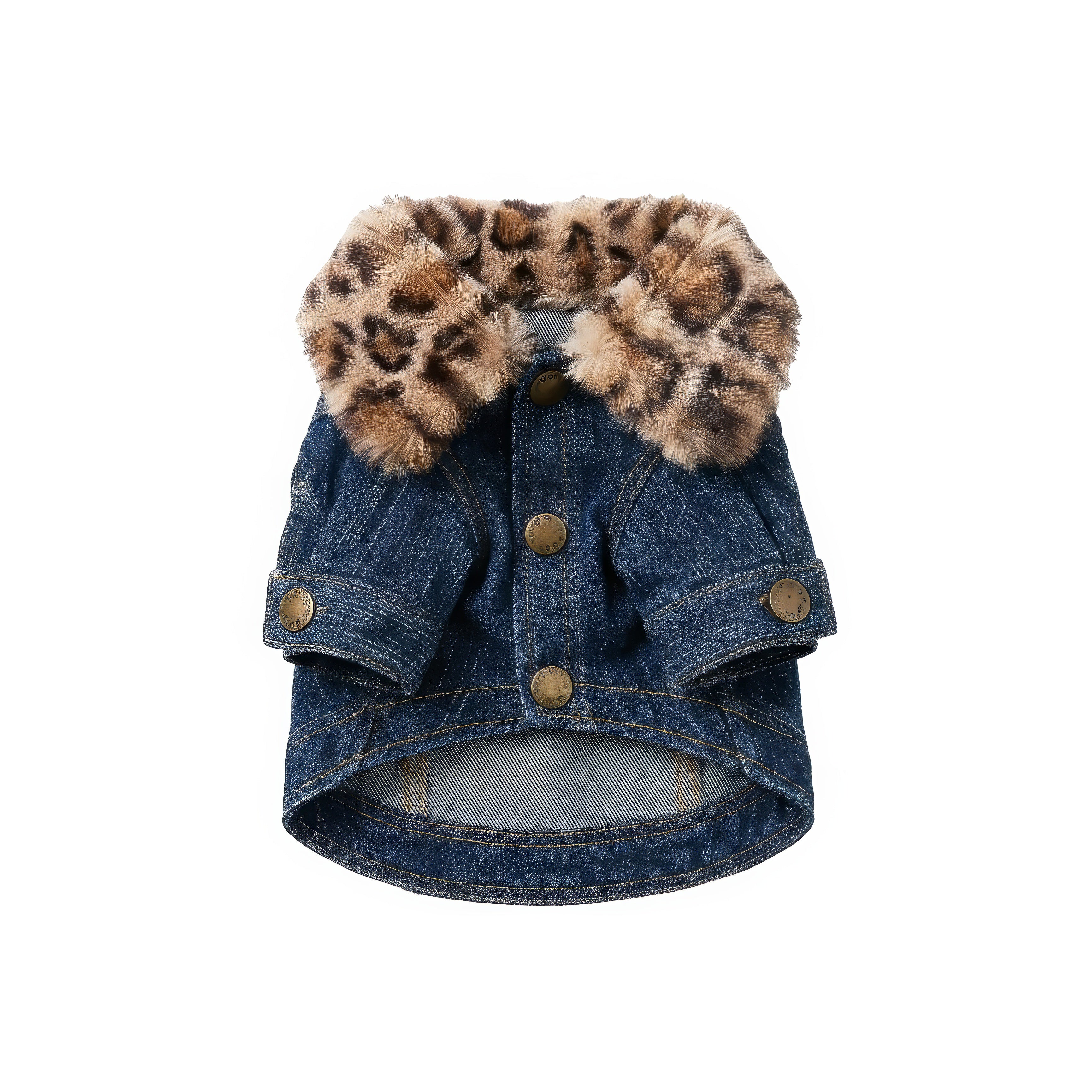 Leopard Print Denim Jacket