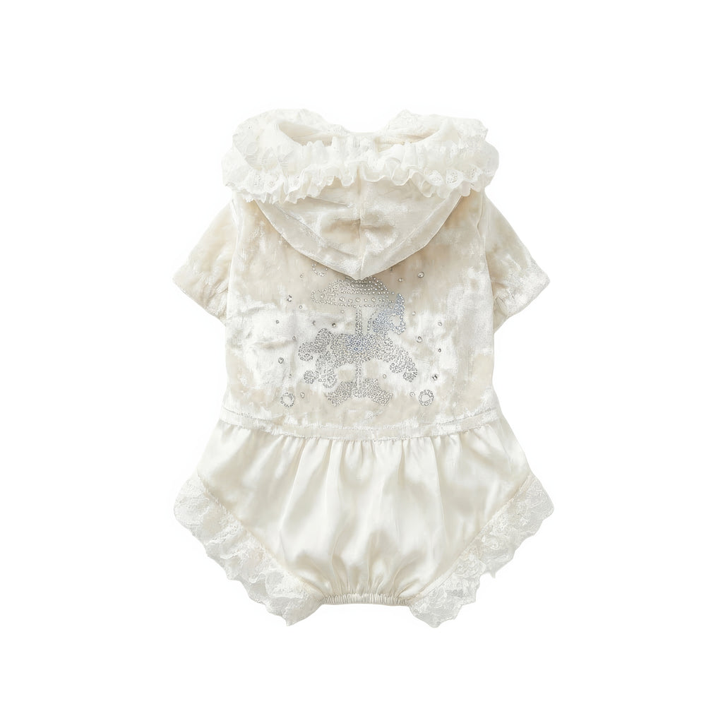 Velvet Carousel Pet Romper